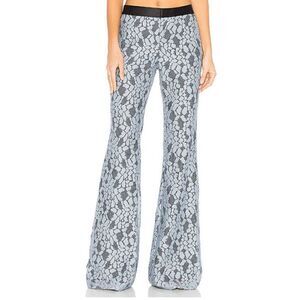 NWOT Alexis Agata Fully Lined Lace Flare Light Blue Navy Trouser Size Medium